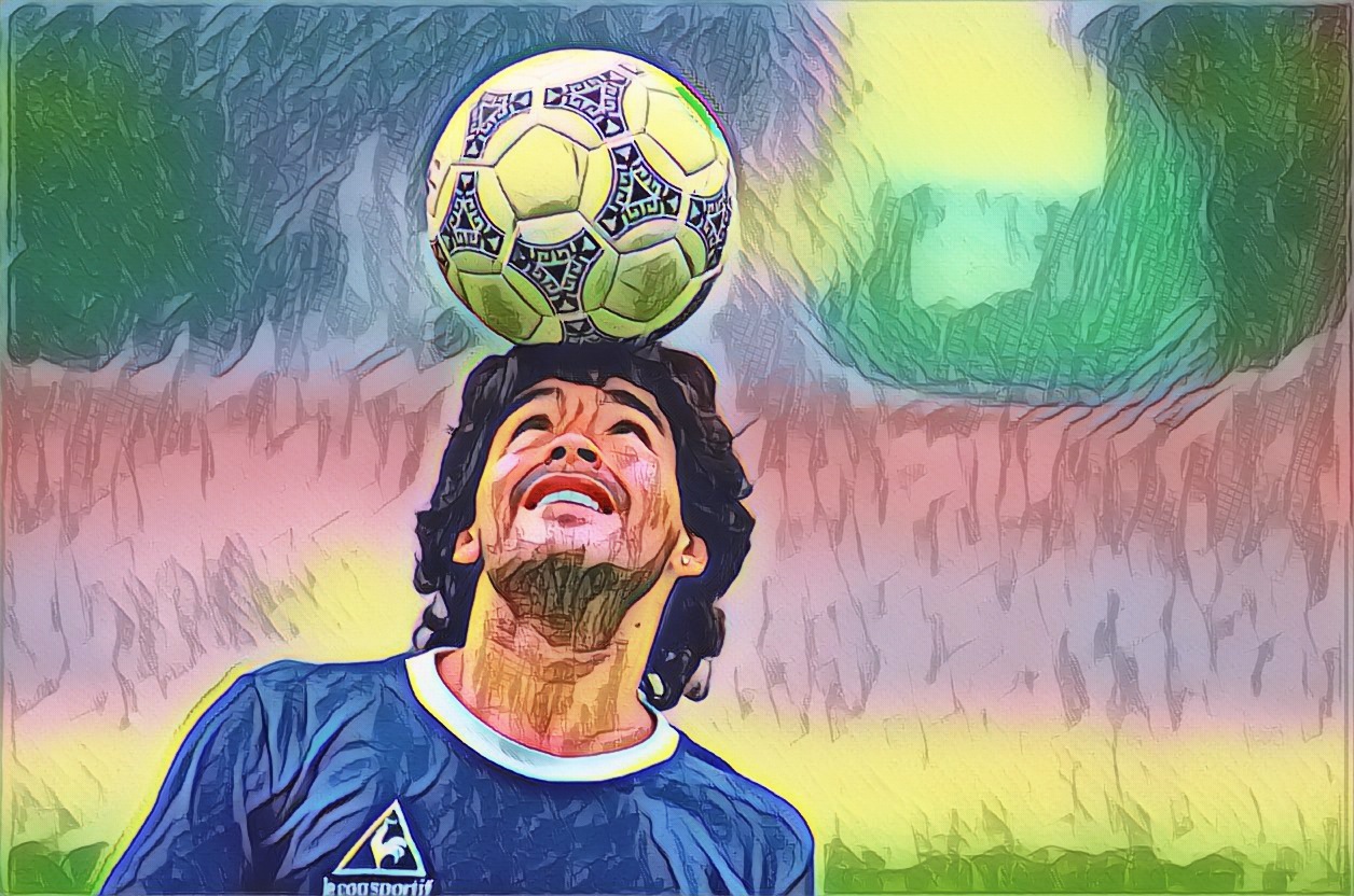 Maradona playing for Napoli
