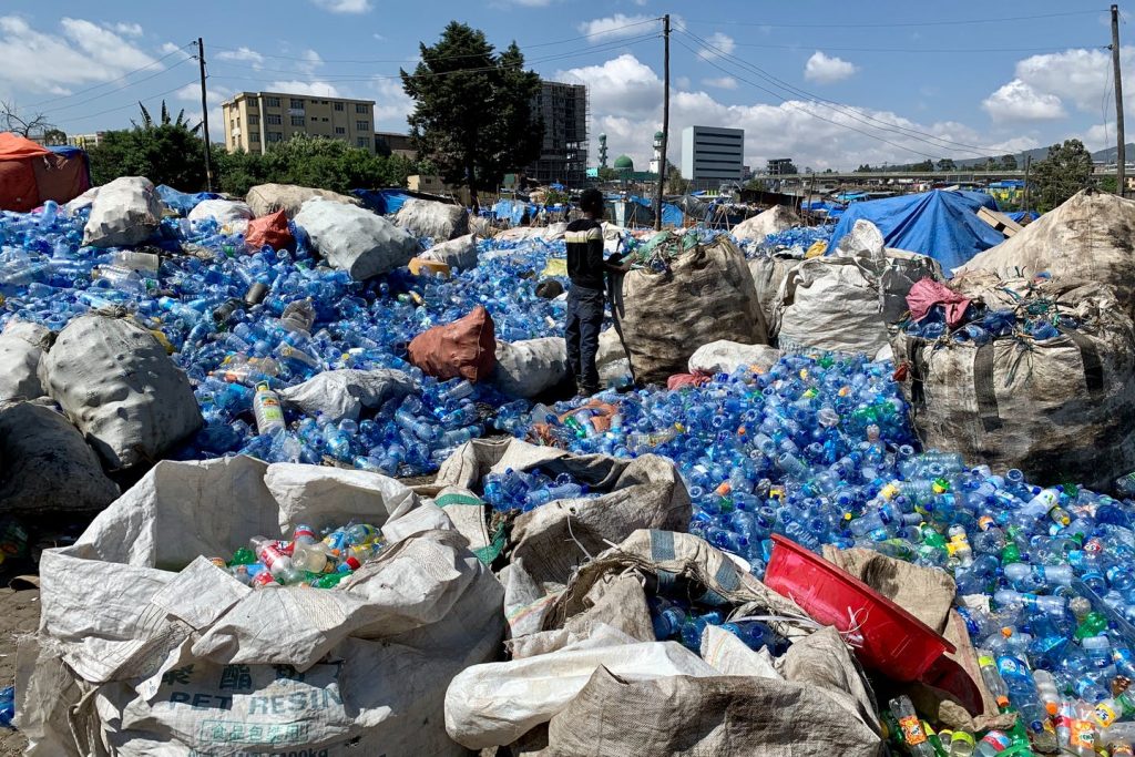 Plastic Waste waiting to be Recycled The Plastic Pandemic