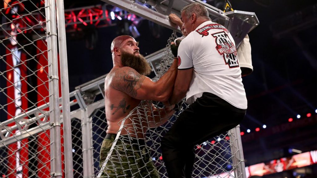 Braun Strowman Shane McMahon Steel Cage Match Wrestlemania 37