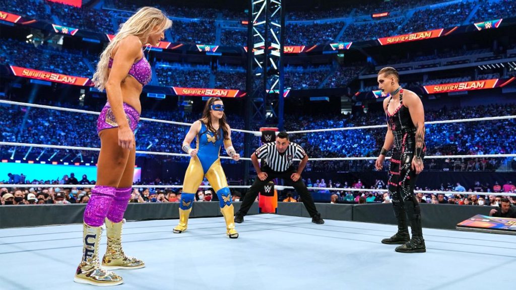 Charlotte Flair NIkki A.S.H. Rhea Ripley WWE Summerslam 2021