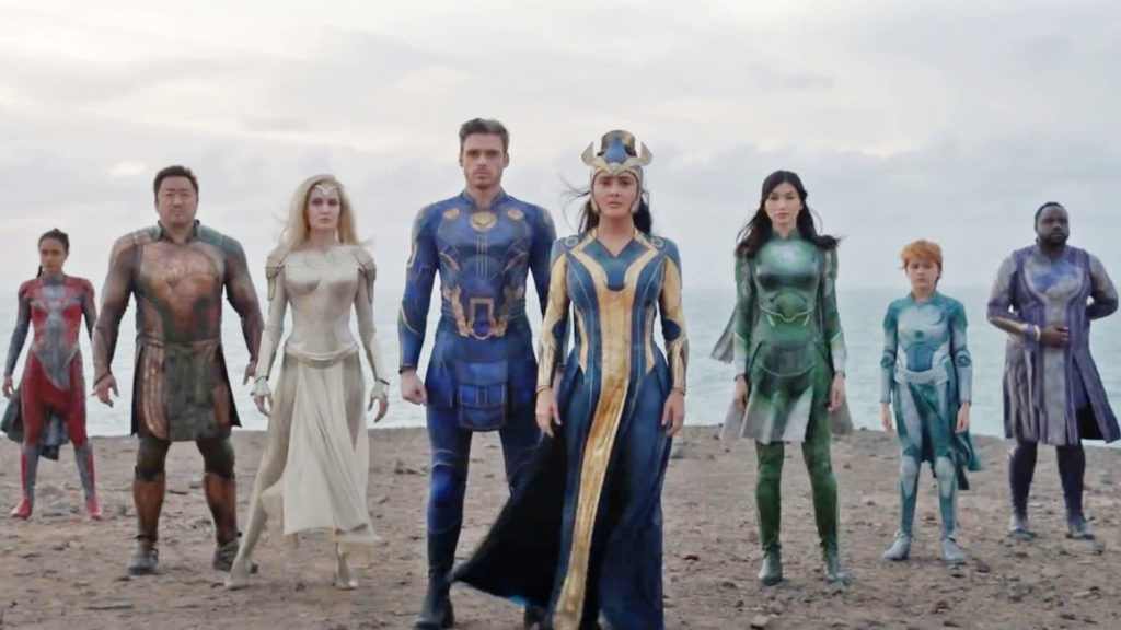 Gemma Chan Richard Madden Salma Hayek Angelina Jolie Kumail Nanjiani Lauren Ridloff Barry Keoghan Don Lee Brian Tyree Henry Lia McHugh Marvel Studios Eternals