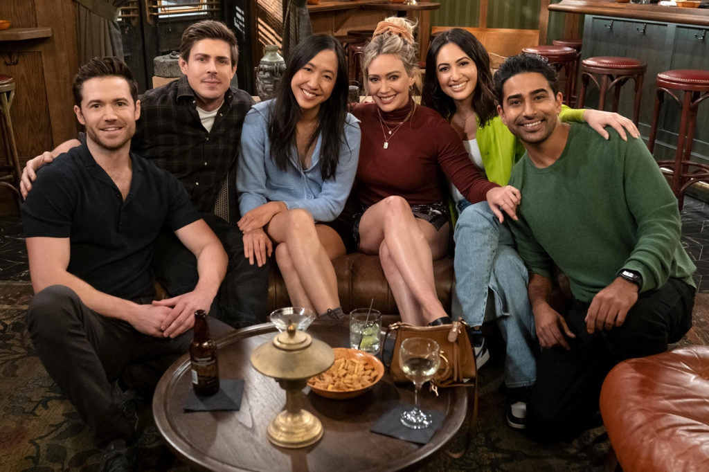 Hillary Duff Chris Lowell Tom Ainsley Francia Raisa Tien Tran Suraj Sharma Patrick Wymore via Hulu How I Met Your Father Season One