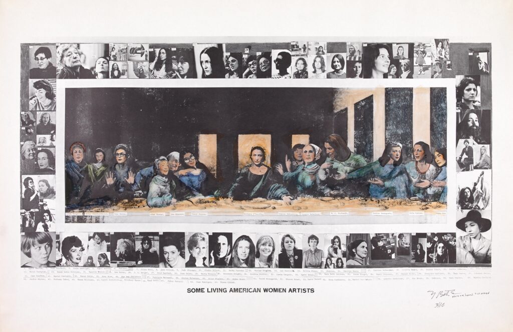 Mary Beth Edelson, Some Living American Women Artists / Last Supper, 1972