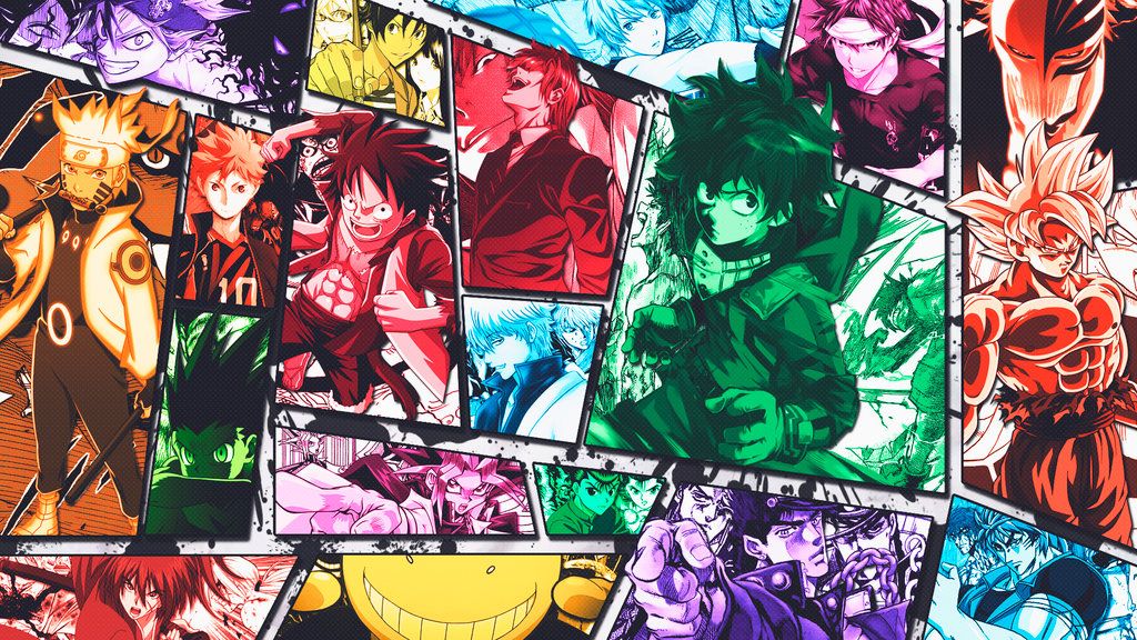 Anime collage | Anime, Anime wallpaper, Anime crossover